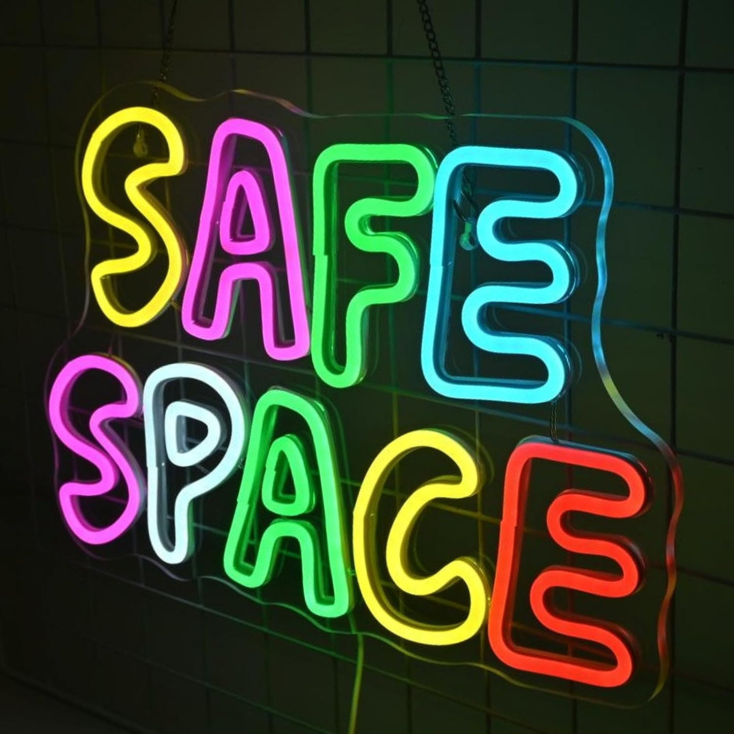 Affirming neon wall light for LGBTQ+ and therapy spaces