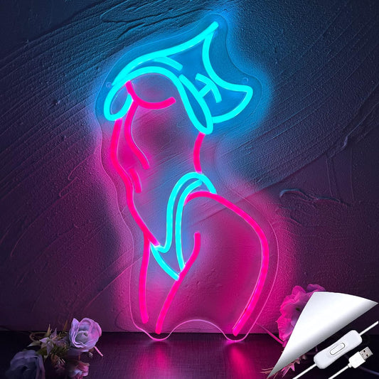 Sexy Woman Body Neon Sign – LED Wall Art for Bedroom, Bar & Aesthetic Decor - Deen neon