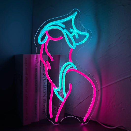 Sexy Woman Body Neon Sign – LED Wall Art for Bedroom, Bar & Aesthetic Decor - Deen neon