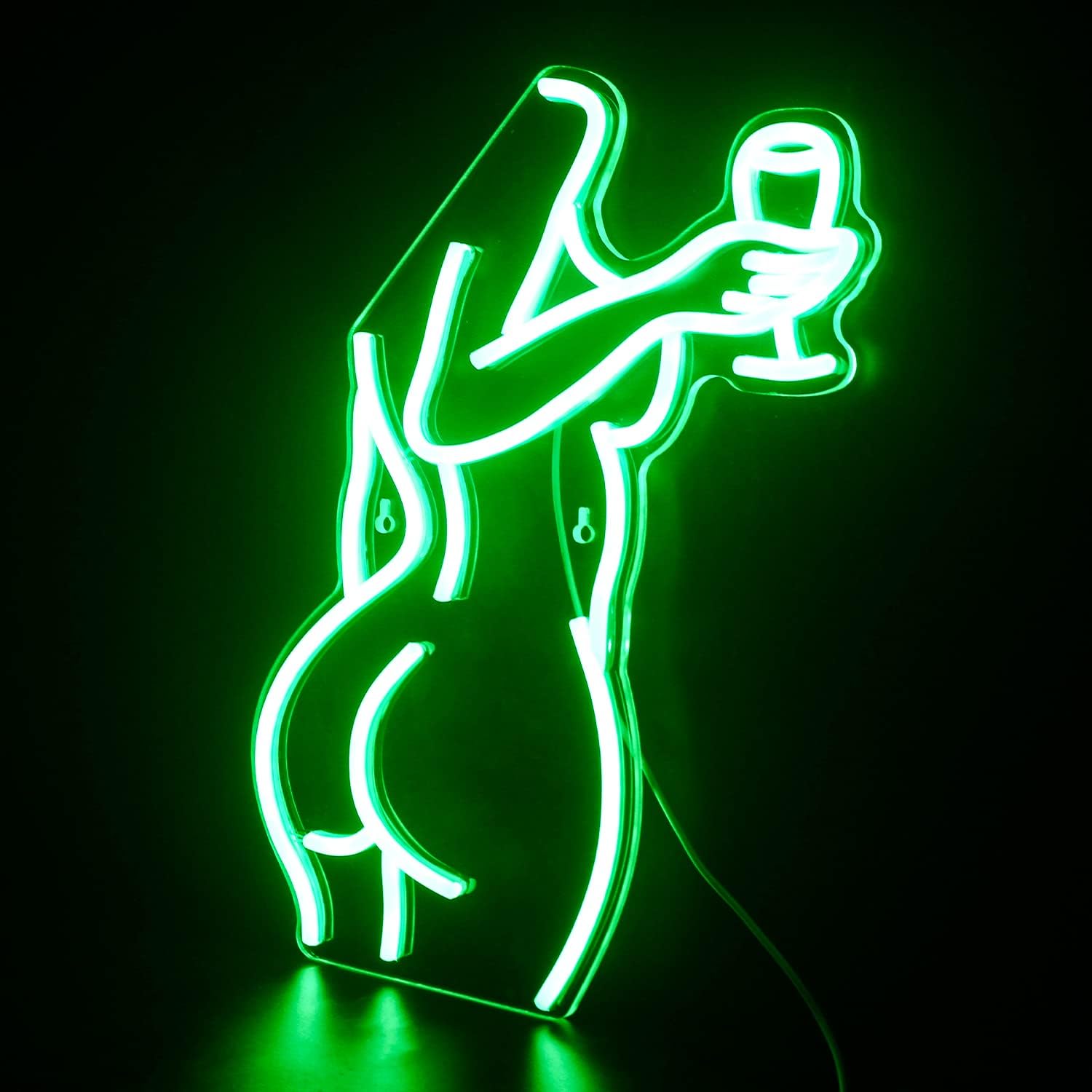 Sexy Woman Neon Sign - LED Wall Light with Vinyl Record Design for Bar & Club Decor - Deen neon