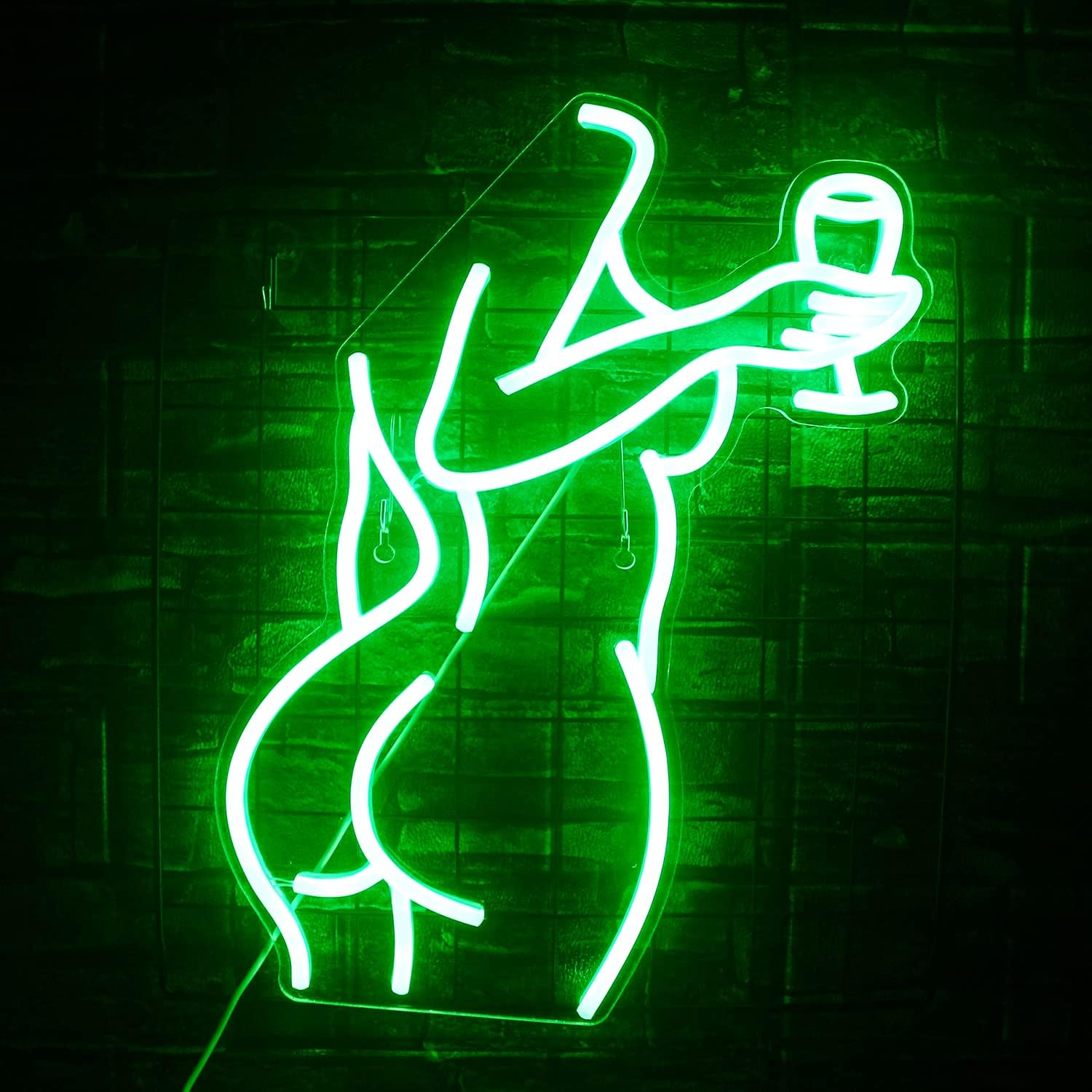 Sexy Woman Neon Sign - LED Wall Light with Vinyl Record Design for Bar & Club Decor - Deen neon