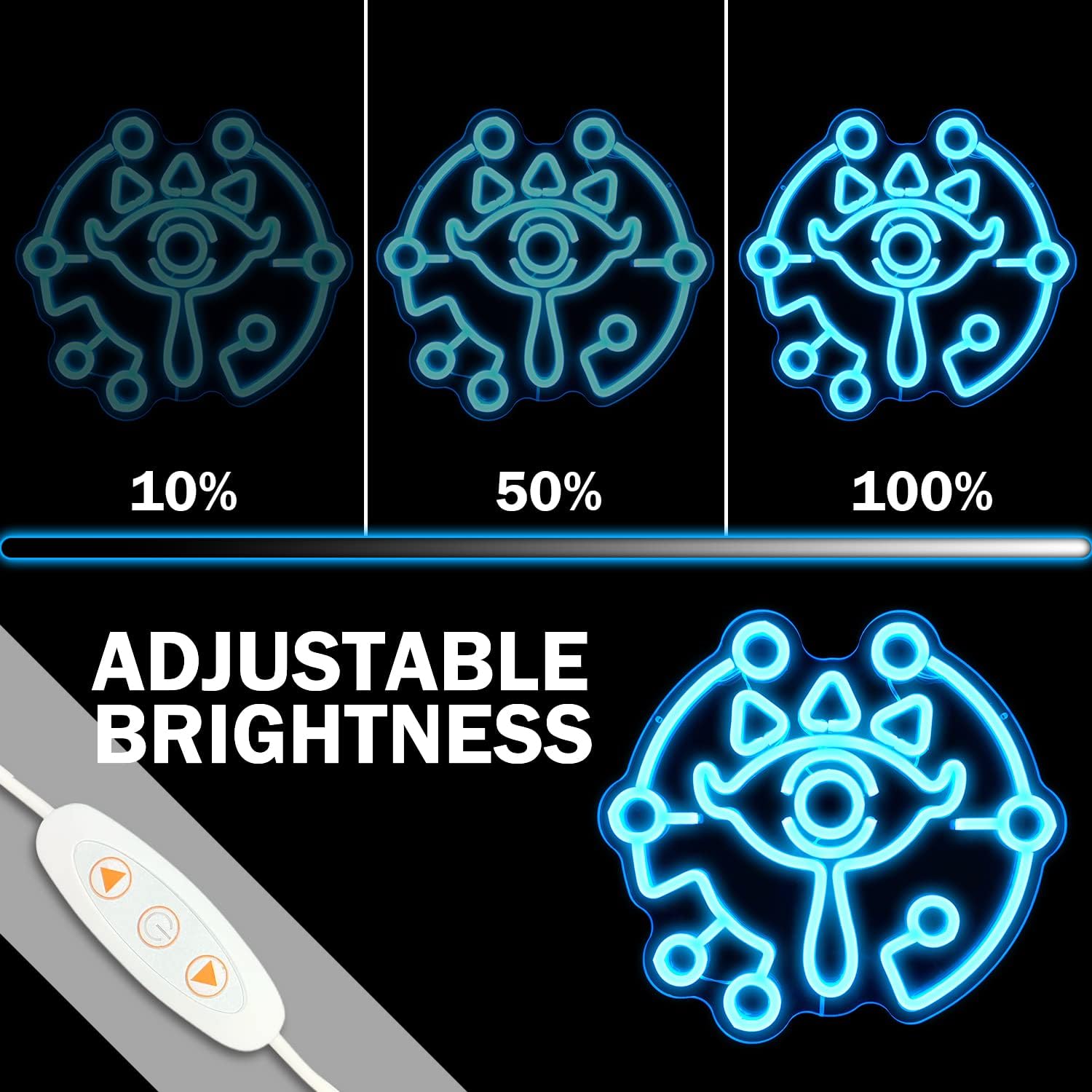 Sheikah Eye LED Neon Sign - Gaming Wall Decor for Zelda Fans & Game Room - Deen neon