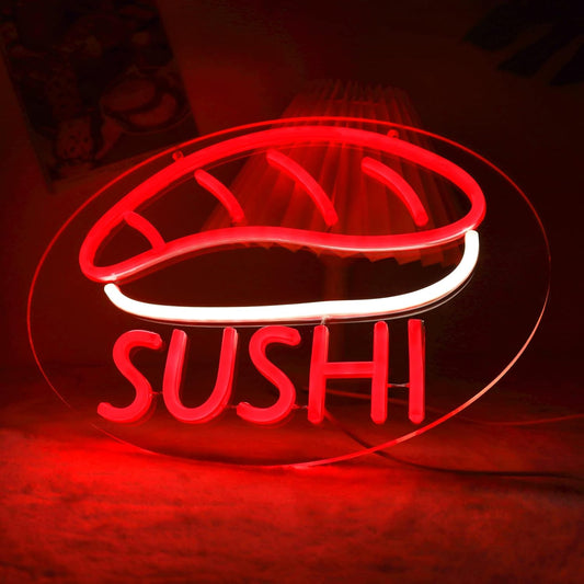 Sushi Neon Sign – LED Light for Kitchen, Restaurant & Foodie Decor - Deen neon