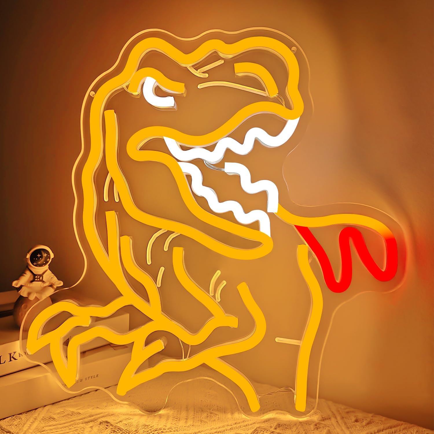 T-Rex dinosaur neon sign for kid’s room