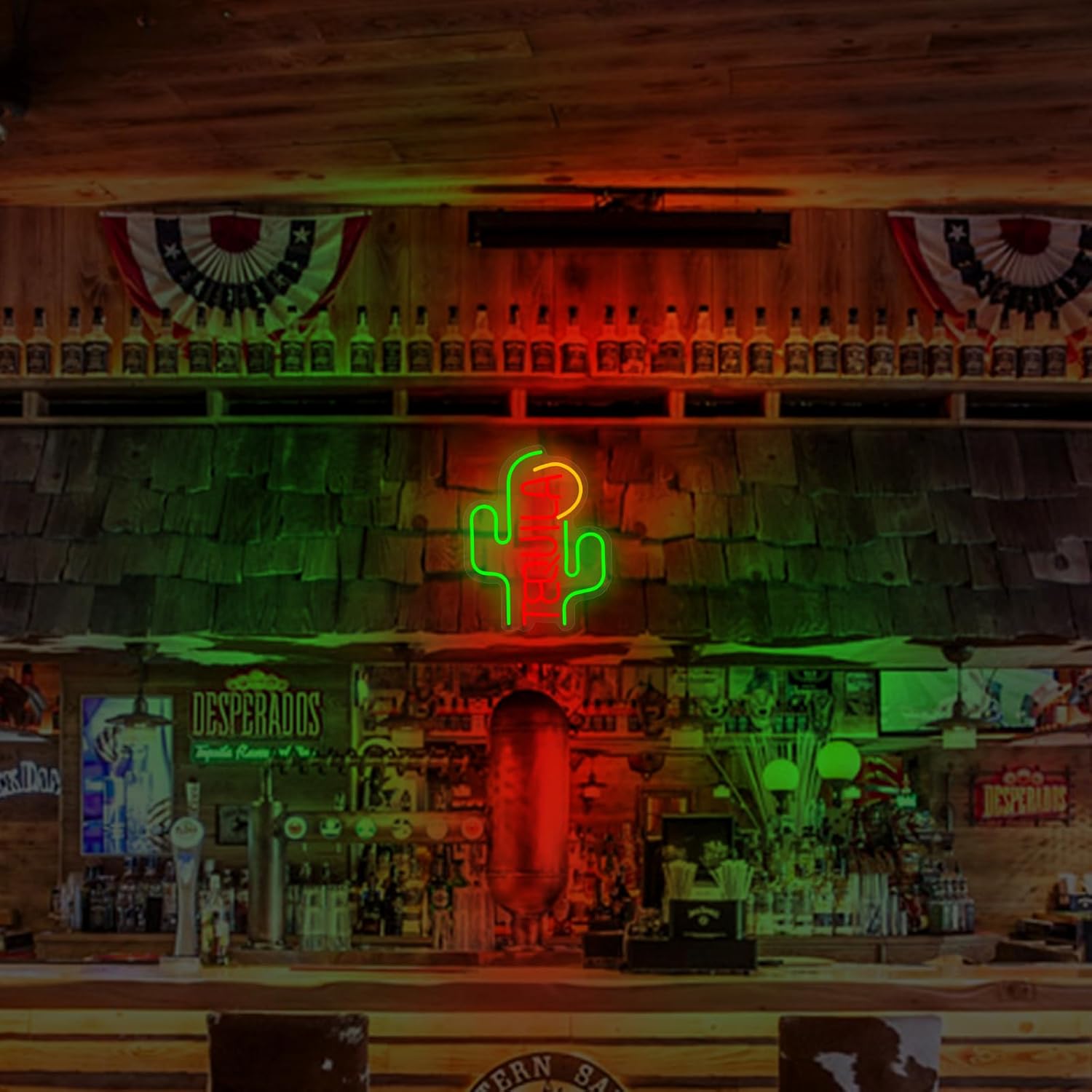Tequila Cactus Neon Sign – Fun LED Light for Bars, Lounges, and Parties