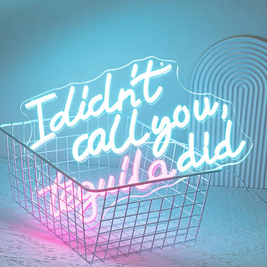 Funny tequila quote LED neon sign for bar wall