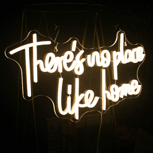 There is No Place Like Home Neon Sign - LED Wall Light for Home Decor, Living Room & Bedroom - Deen neon