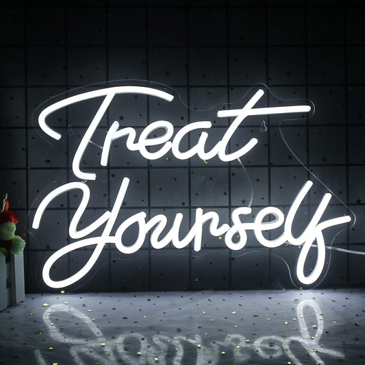 Treat Yourself" Neon Sign – LED Wall Light for Self-Care, Bedroom & Beauty Spaces - Deen neon