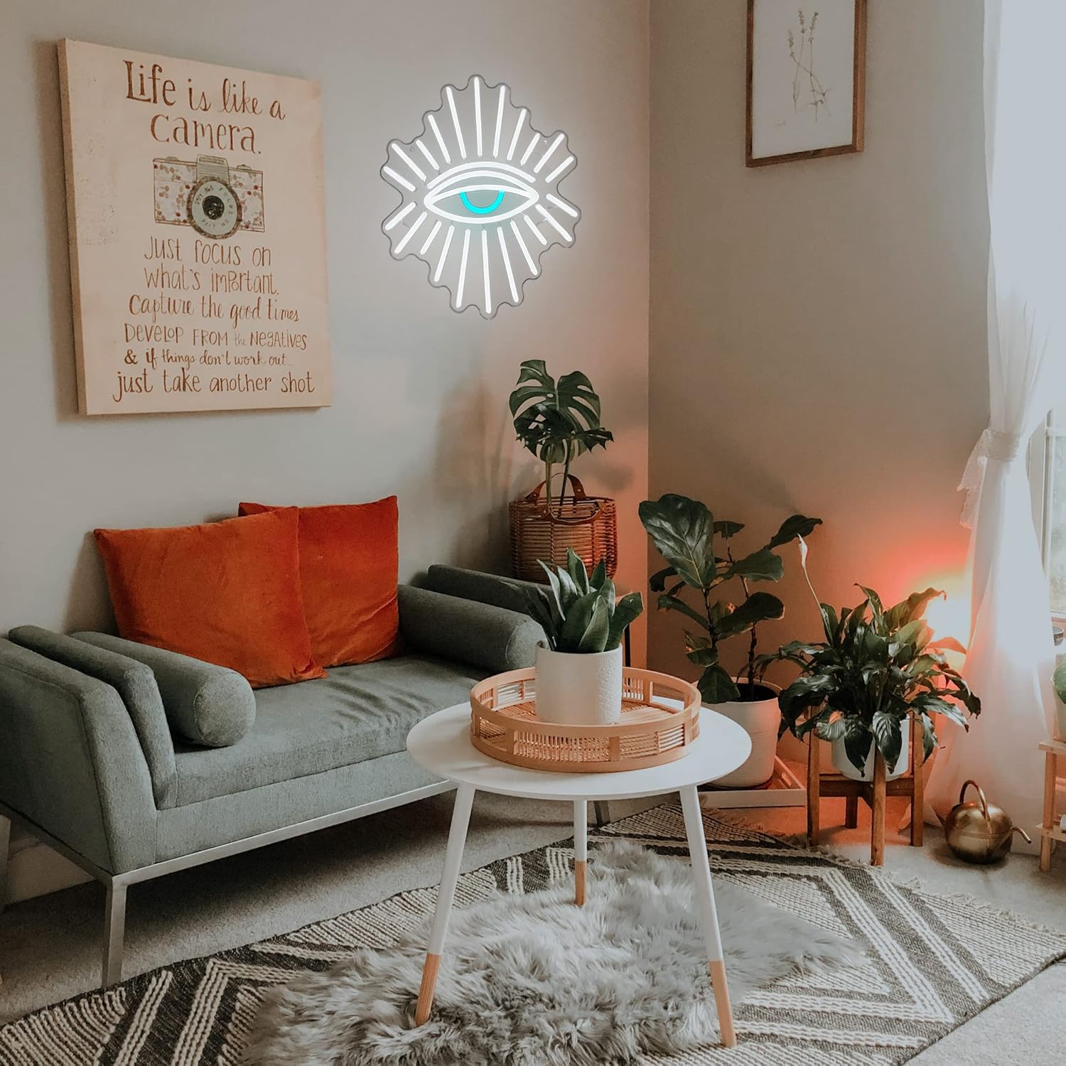 All Seeing Eye Neon Sign - LED Wall Light for Aesthetic Room & Spiritual Decor - Deen neon