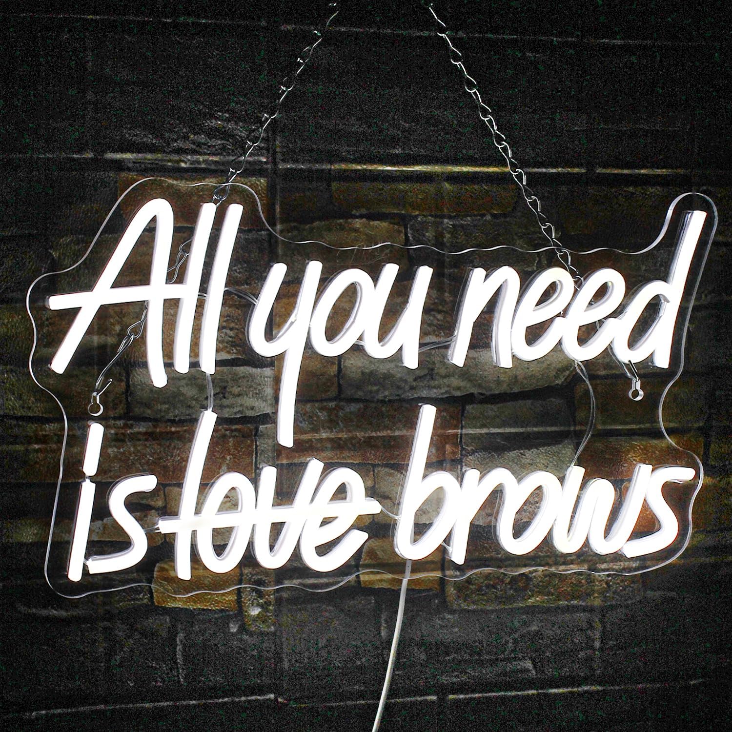 All You Need is Love Lashes Neon Sign - LED Light for Eyelash Salon & Beauty Decor - Deen neon