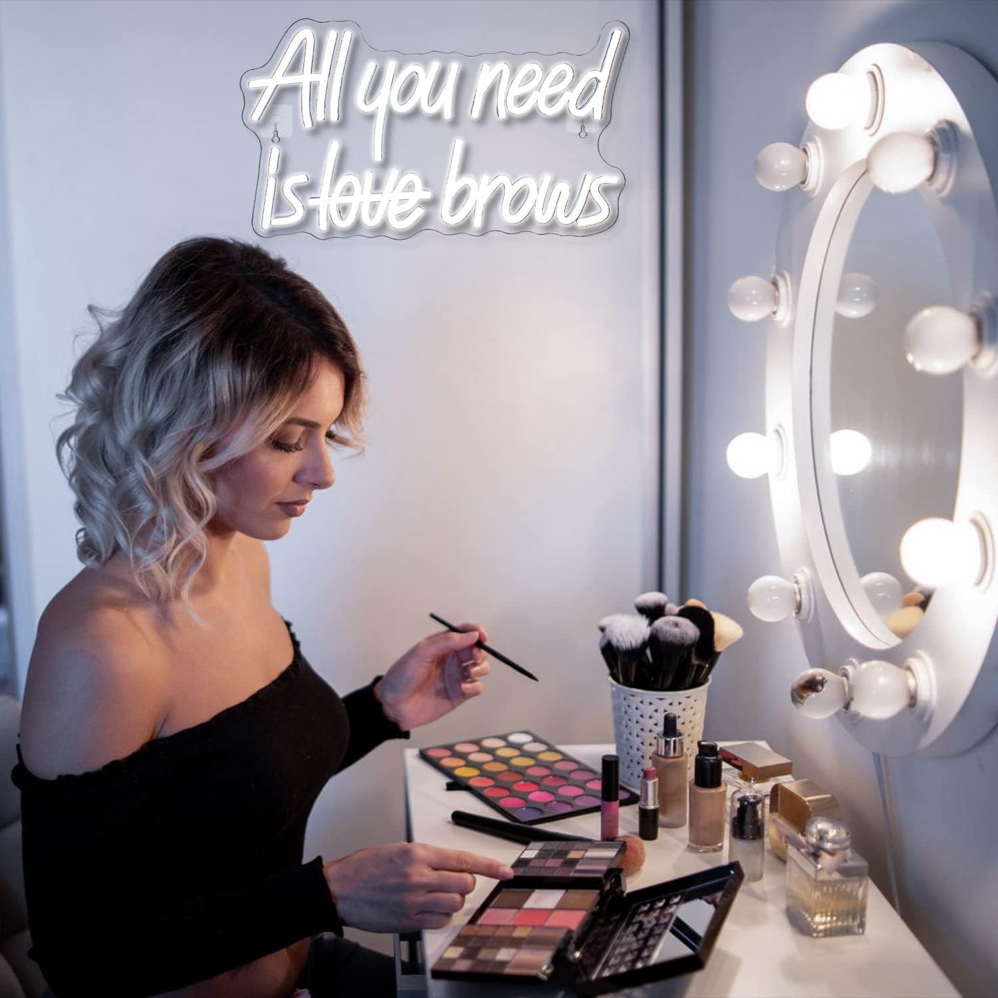All You Need is Love Lashes Neon Sign - LED Light for Eyelash Salon & Beauty Decor - Deen neon