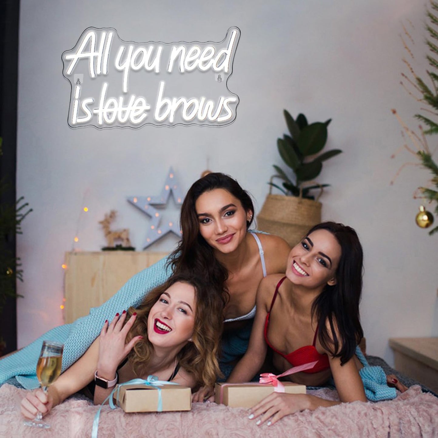 All You Need is Love Lashes Neon Sign - LED Light for Eyelash Salon & Beauty Decor - Deen neon