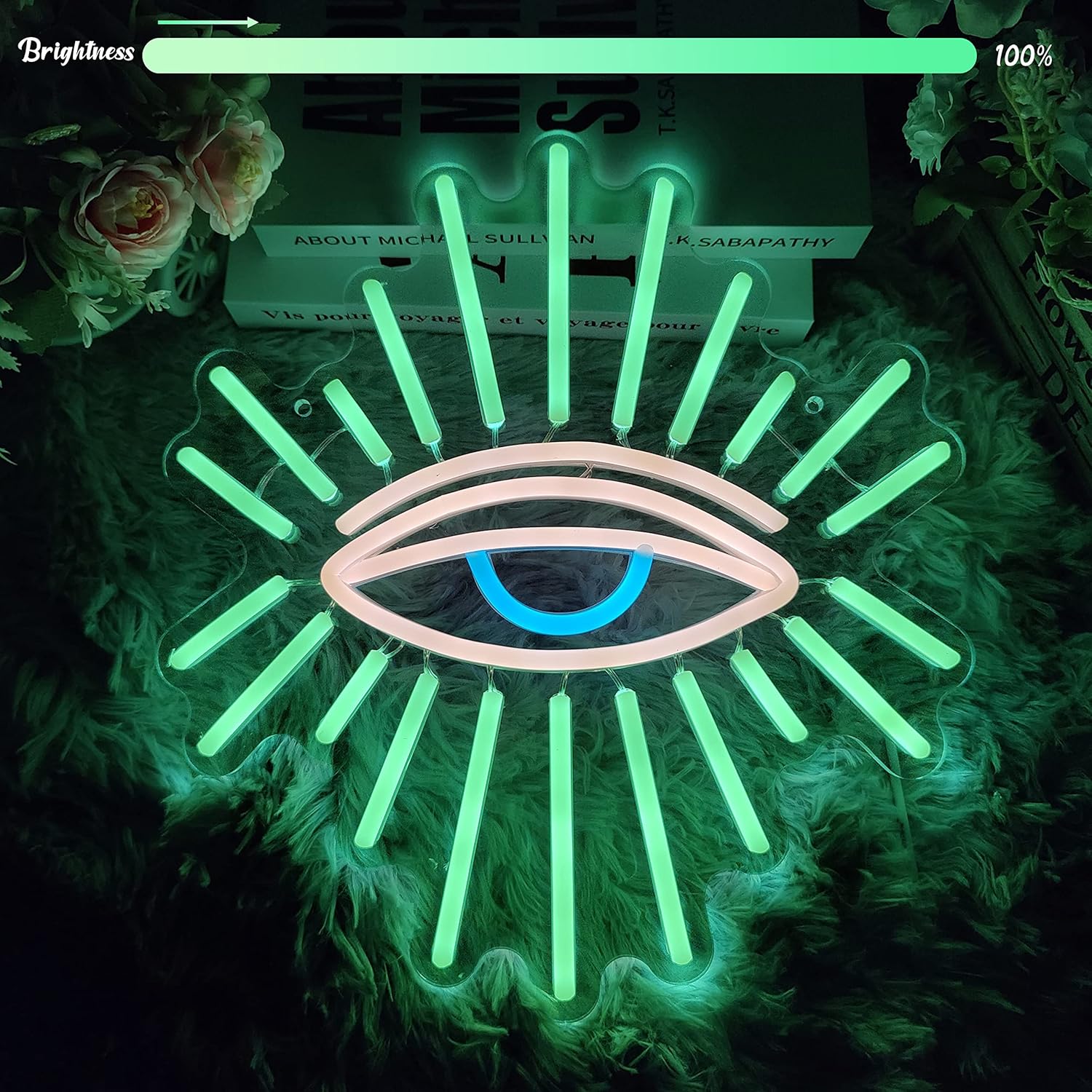 All Seeing Eye Neon Sign - LED Wall Light for Aesthetic Room & Spiritual Decor - Deen neon