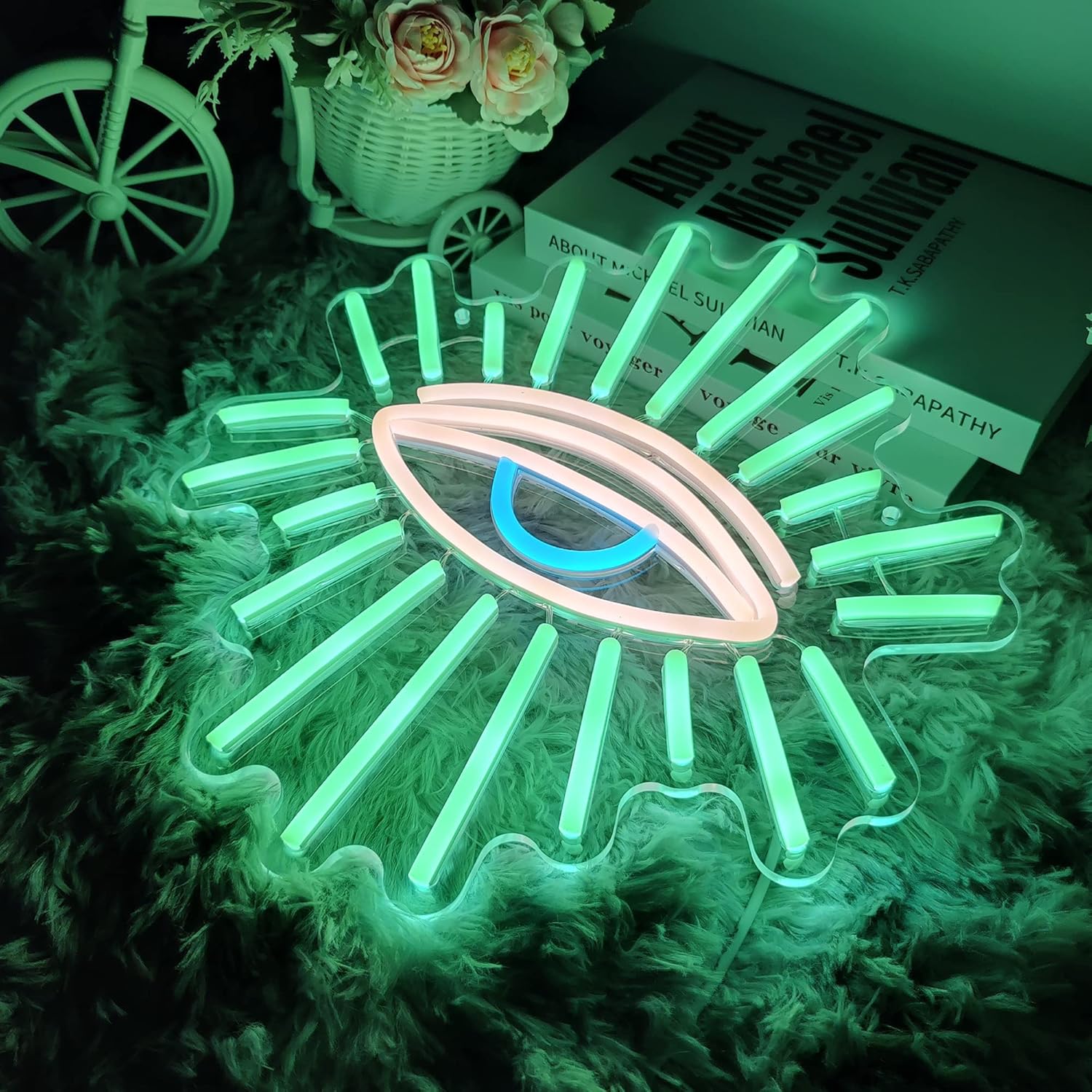 All Seeing Eye Neon Sign - LED Wall Light for Aesthetic Room & Spiritual Decor - Deen neon