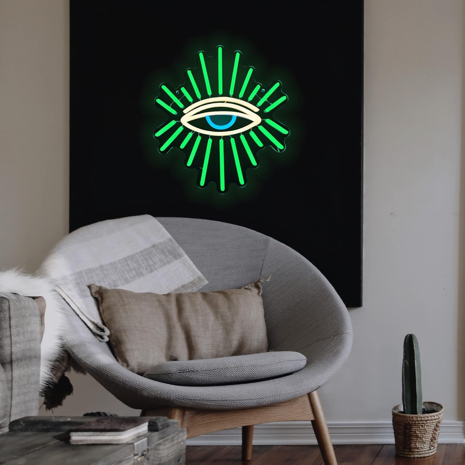 All Seeing Eye Neon Sign - LED Wall Light for Aesthetic Room & Spiritual Decor - Deen neon