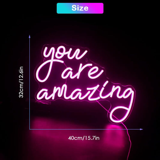 You Are Amazing Neon Sign - LED Light for Inspirational Home & Bedroom Decor - Deen neon